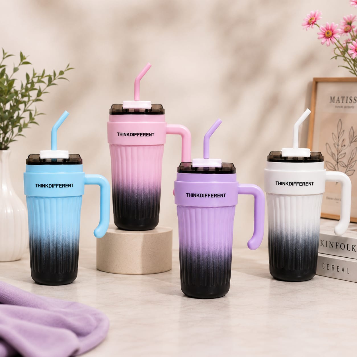 780ml Premium Stainless Steel Tumbler Elegant Design Double Wall Insulated Leakproof Travel Mug For Hot And Cold Drinks